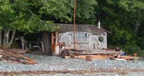 A small guest house at Boat Basin near the path to Cougar Annie’s Garden